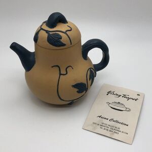 Vintage Yixing Clay Mini Teapot Chinese Pottery Handmade Original Tags